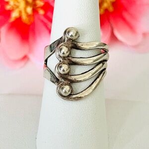 Vintage wide Silver Ring size 7.5